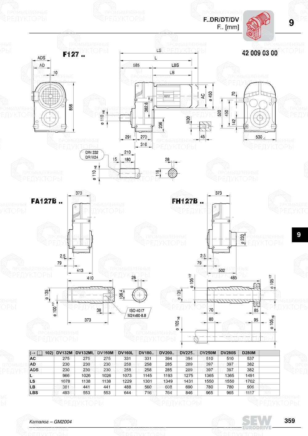 Мотор-редуктор Sew-Eurodrive F 127 Sew-eurodrive F 127
